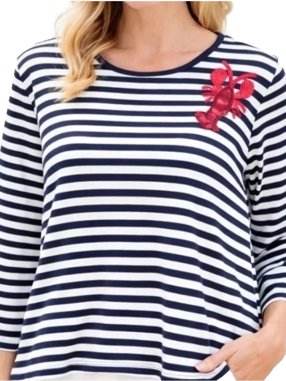 211. NWOT WOMENS QUACKER FACTORY 1X DETAIL TOP